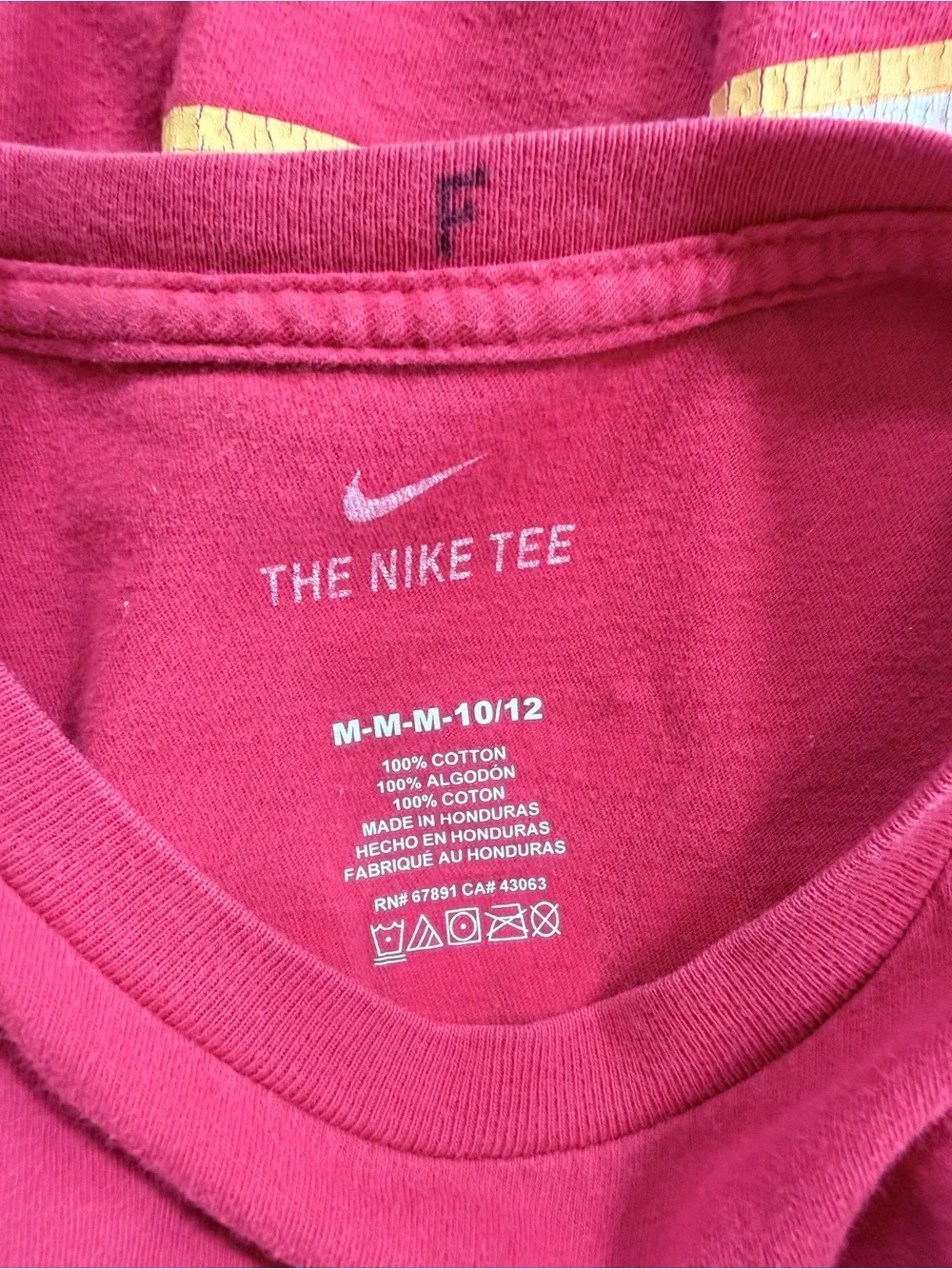 Nike Kids Medium (10/12) Red Kansas City #15 Mahomes Football Tee
